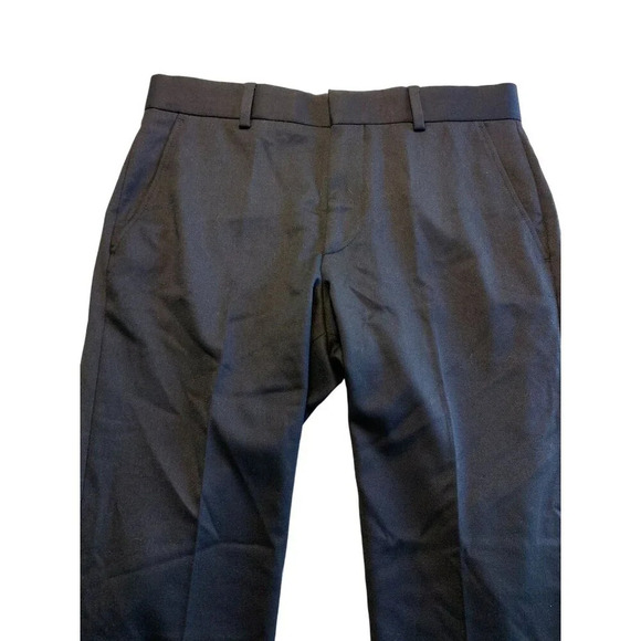 Mens ASOS Design Black Slim Fit Trousers W32" L32" Polyester & Viscose - Picture 7 of 8